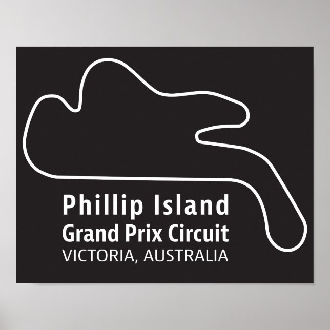 Phillip Island Grand Prix Circuit Art Poster (Vorne)