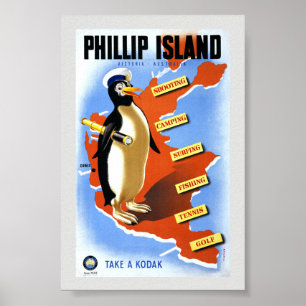 Phillip Island Victoria Australien Vintage Poster