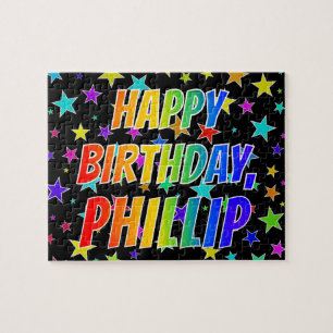 "PHILLIP" Vorname, Spaß "GLÜCKLICHER GEBURTSTAG" Puzzle