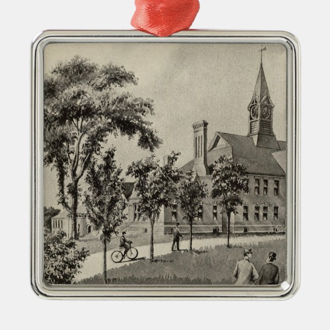 Phillips Exeter Academy Silbernes Ornament (Vorne)