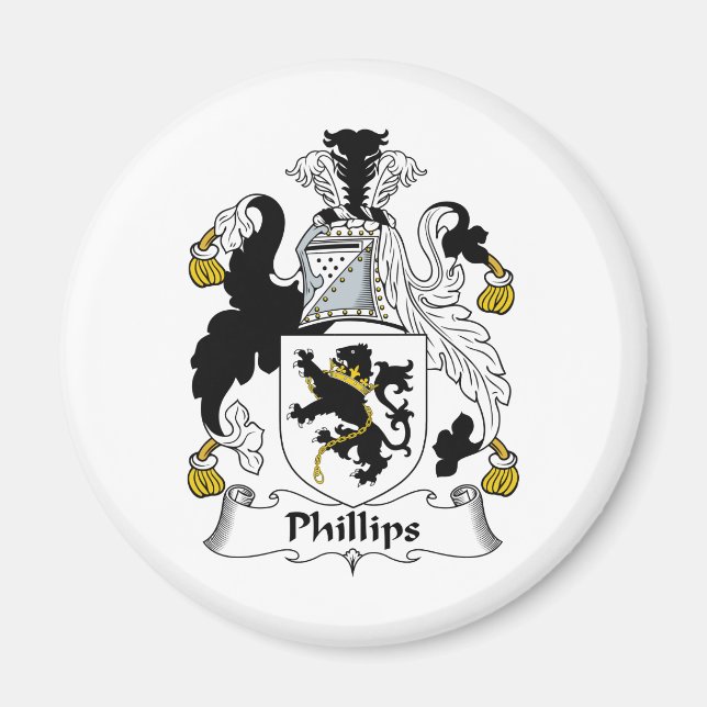 Phillips Familienwappen Magnet (Vorne)