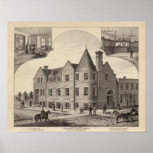 Phillips Landkreis Bank, Phillipsburg, Kansas Poster