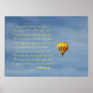 Phillis Wheatley Imagination Hot Air Ballon Sky Poster