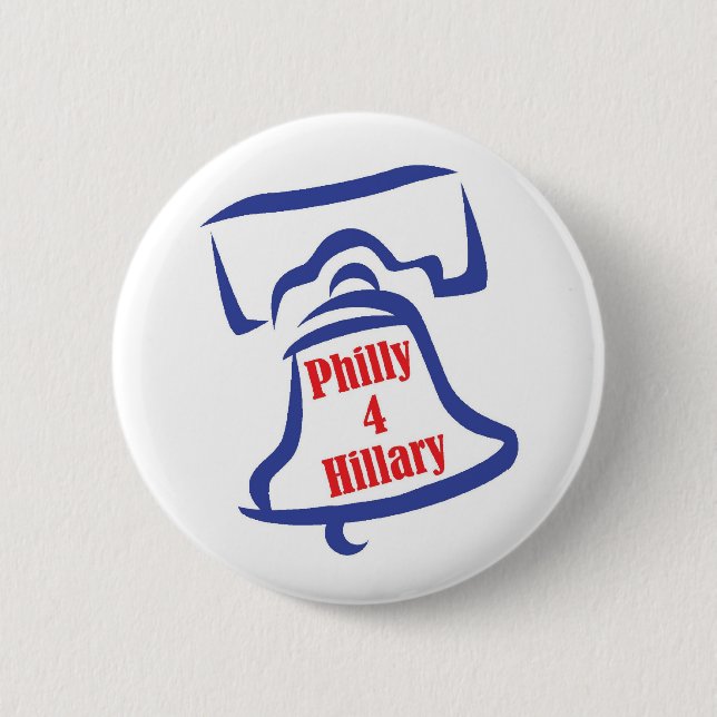 Philly 4 Hillary Knopf Button (Vorderseite)