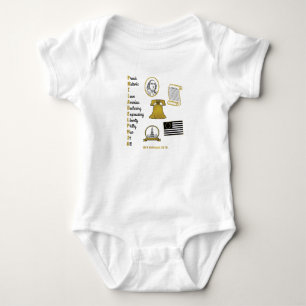 Philly Acronym Tourist Baby Bodysuit Strampler