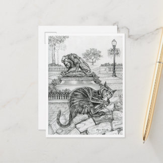 Philly Cat in Rittenhouse Postkarte