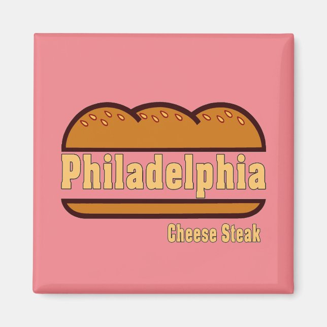 Philly Cheese Steak, Farben ändern, Text hinzufüge Magnet (Vorne)