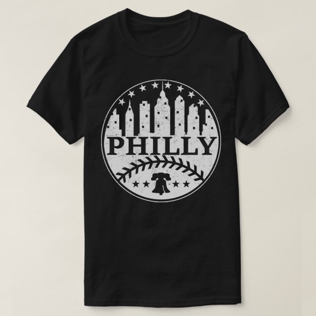 Philly Fan Baseball Lover Philadelphia PA City Sky T-Shirt (Design vorne)