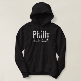 Philly geboren und erweckte schwarze Schuhe. Hoodie