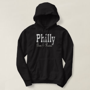 Philly geboren und erweckte schwarze Schuhe. Hoodie