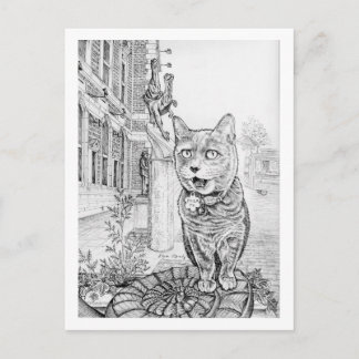 Philly-Katze in der Nähe der Akademie der Naturwis Postkarte