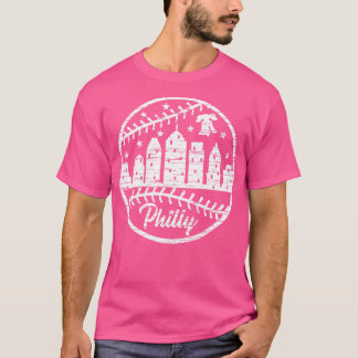 Philly Liberty Bell Skyline Baseball Laces Philade T-Shirt