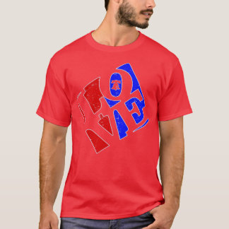 Philly Liebe Rot Weiß und Blau Freiheitsglocke Phi T-Shirt