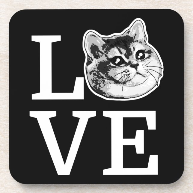 Philly Love Katze Getränkeuntersetzer (Vorderseite)