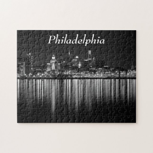 Philly Nacht b/w Puzzle (Horizontal)