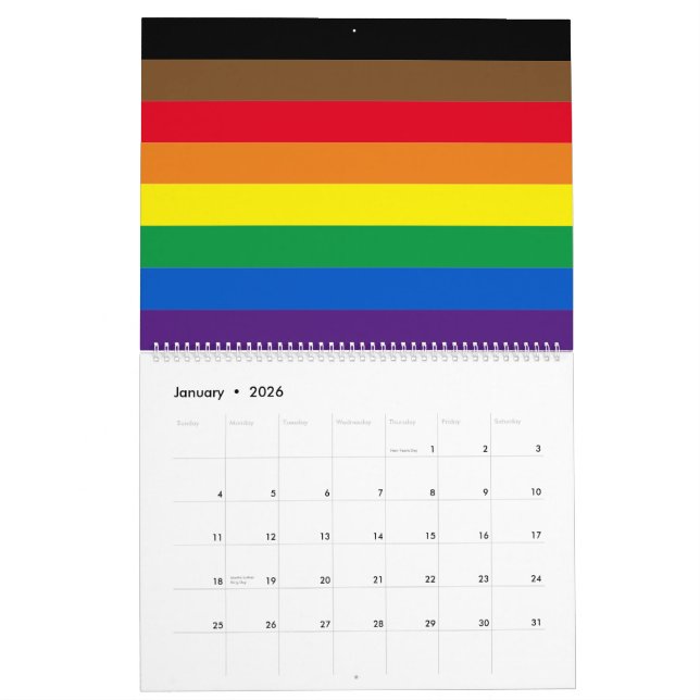 Philly Pride Diversity inklusive Regenbogenflagge Kalender (Jan 2026)