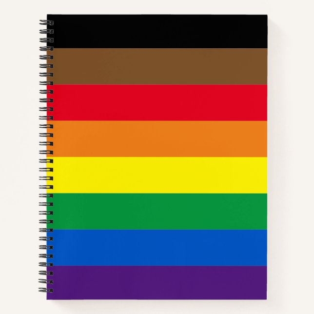 Philly Pride Diversity inklusive Regenbogenflagge Notizbuch (Vorderseite)