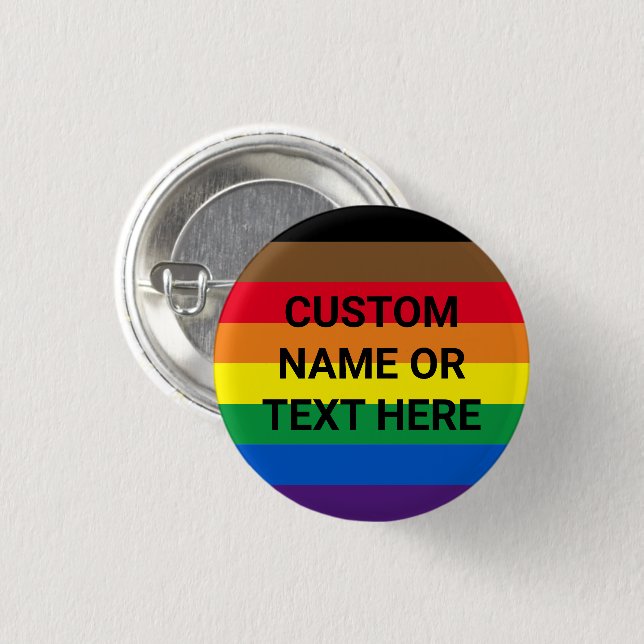 Philly Rainbow Gay Pride inklusive Custom Flag Button (Vorne & Hinten)
