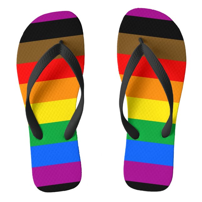 Philly Rainbow Pride Flag Flip Flops (Fußbett)