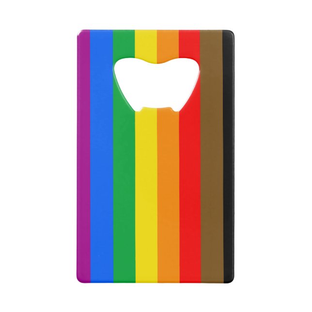 Philly Rainbow Pride Flag Geldbeutel Flaschenöffner (Vorderseite)