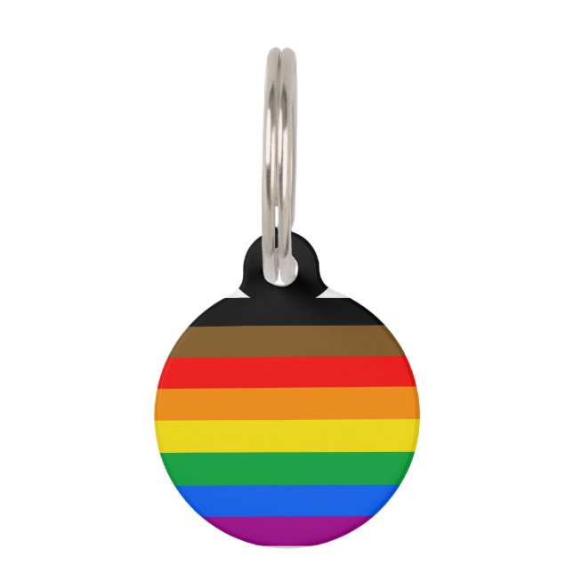 Philly Rainbow Pride Flag Haustiermarke (Vorderseite)