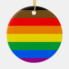 Philly Rainbow Pride Flag Keramik Ornament