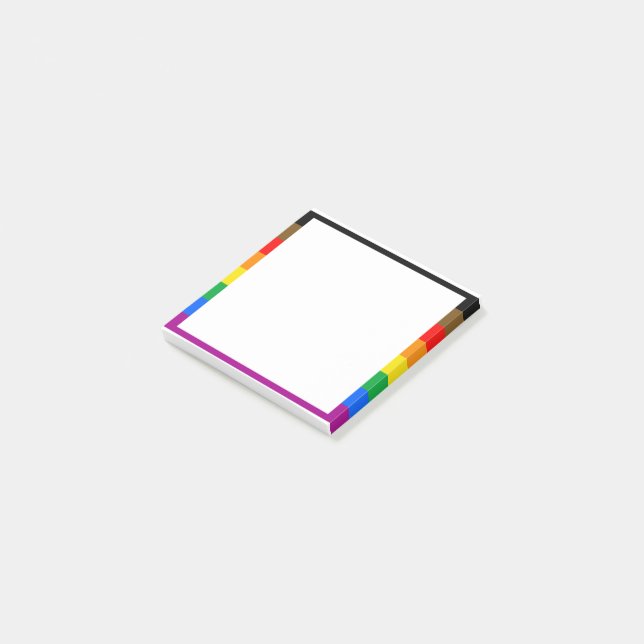 Philly Rainbow Pride Flag Post-it Klebezettel (angewinkelt)