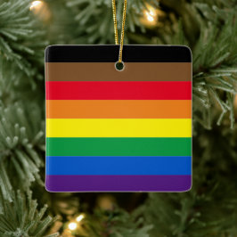 Philly Regenbogen Pride Gay Flag Diversity inklusi Keramikornament
