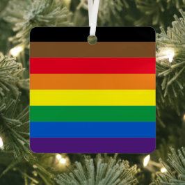 Philly Regenbogen Pride Gay Flag Diversity inklusi Ornament Aus Metall