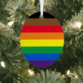 Philly Regenbogen Pride Gay Flag Diversity inklusi Ornament Aus Metall
