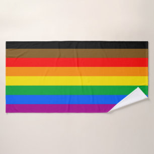 Philly Regenbogen-Stolzflagge Badehandtuch