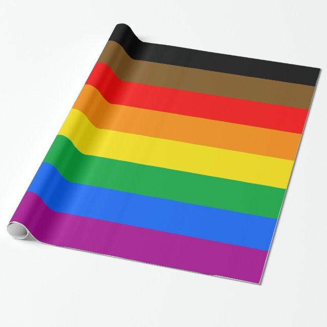 Philly Regenbogen-Stolzflagge Geschenkpapier (Ungerollt)