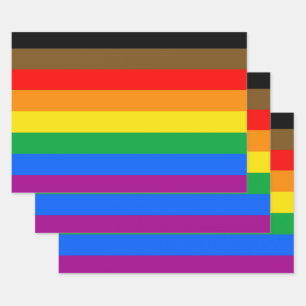 Philly Regenbogen-Stolzflagge Geschenkpapier Set
