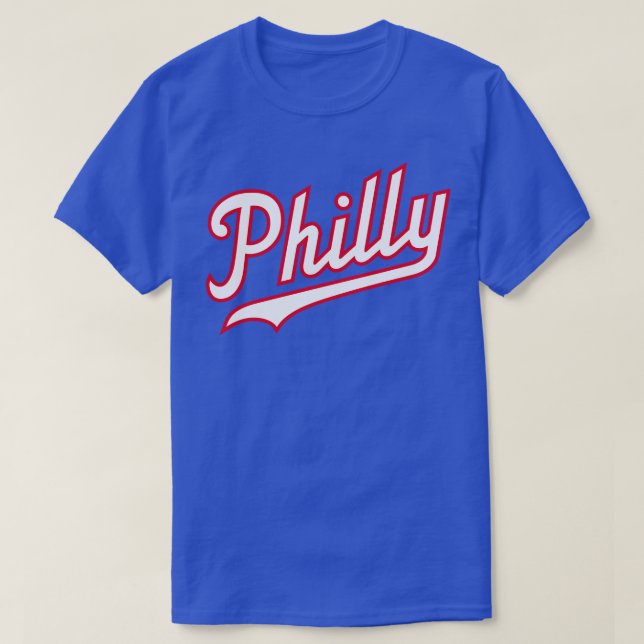 Philly Script BlueWhiteRed T-Shirt (Design vorne)