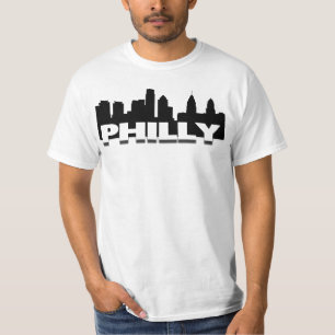 Philly Skyline auf einem einfachen T-Shirt