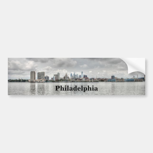 Philly Skyline Autoaufkleber (Vorne)