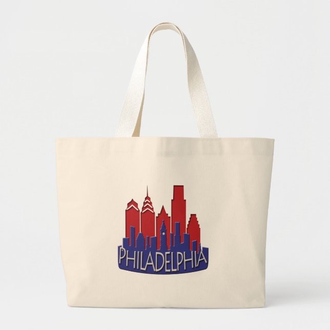 Philly Skyline newwave Patriot Jumbo Stoffbeutel (Vorne)