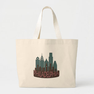 Philly Skyline newwave Schokolade Jumbo Stoffbeutel