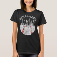 Philly Skyline Vintag Philadelphia Baseball Fan