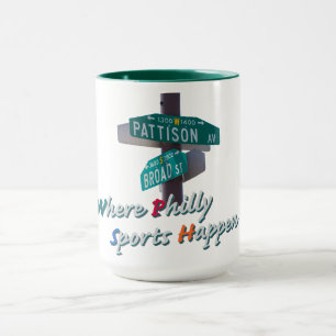 Philly-Sport-Geschehen Broad und Pattison T-Shirt Tasse