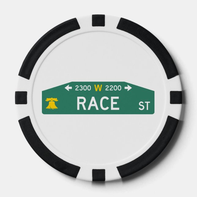 Philly Street Sign Poker Chip: For YOUR Address!  Pokerchips (Vorderseite)