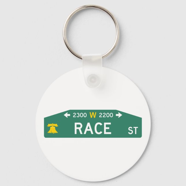 Philly Street Sign Poker Chip: For YOUR Address!  Schlüsselanhänger (Vorderseite)