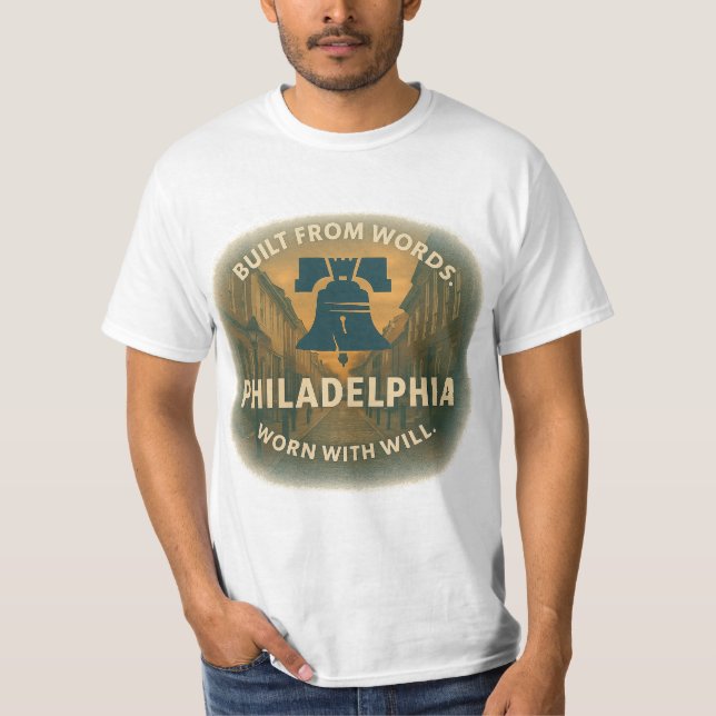 Philly Value T-Shirt - Aus Worten gebaut. | Quiet  (Vorderseite)
