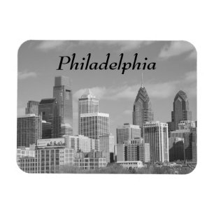 Philly Wolkenkratzer Schwarzweiss Magnet
