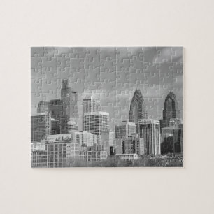 Philly Wolkenkratzer Schwarzweiss Puzzle