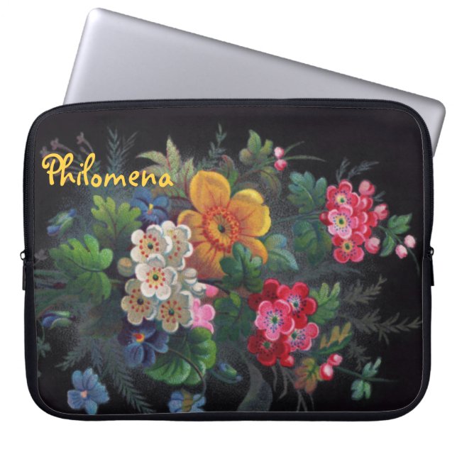 Philomena Viktorianisch Bouquet Neoprene Laptop Sl Laptopschutzhülle (Vorderseite)