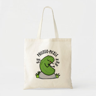 Philoso pickle Funny Pickle Pun Tragetasche