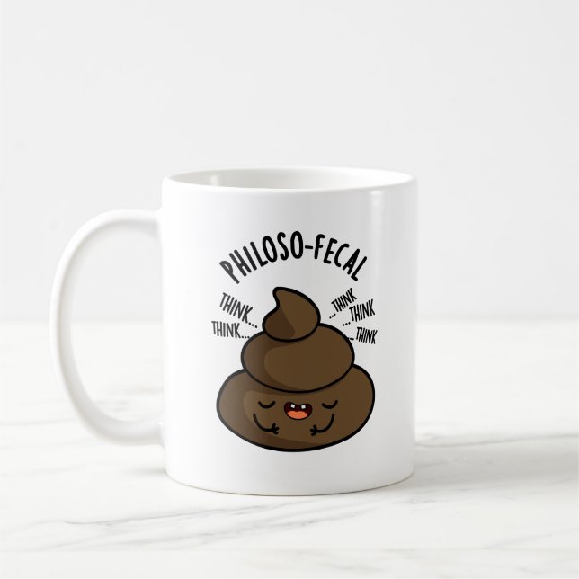 Philosop-fäkal Funny Kack Pun Kaffeetasse (Links)