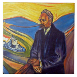 Philosoph Friedrich Nietzsche (von Edvard Munch) Fliese