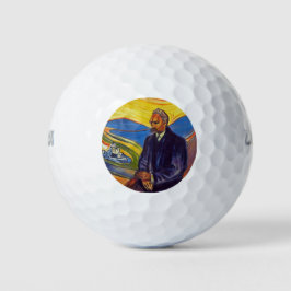 Philosoph Friedrich Nietzsche (von Edvard Munch) Golfball